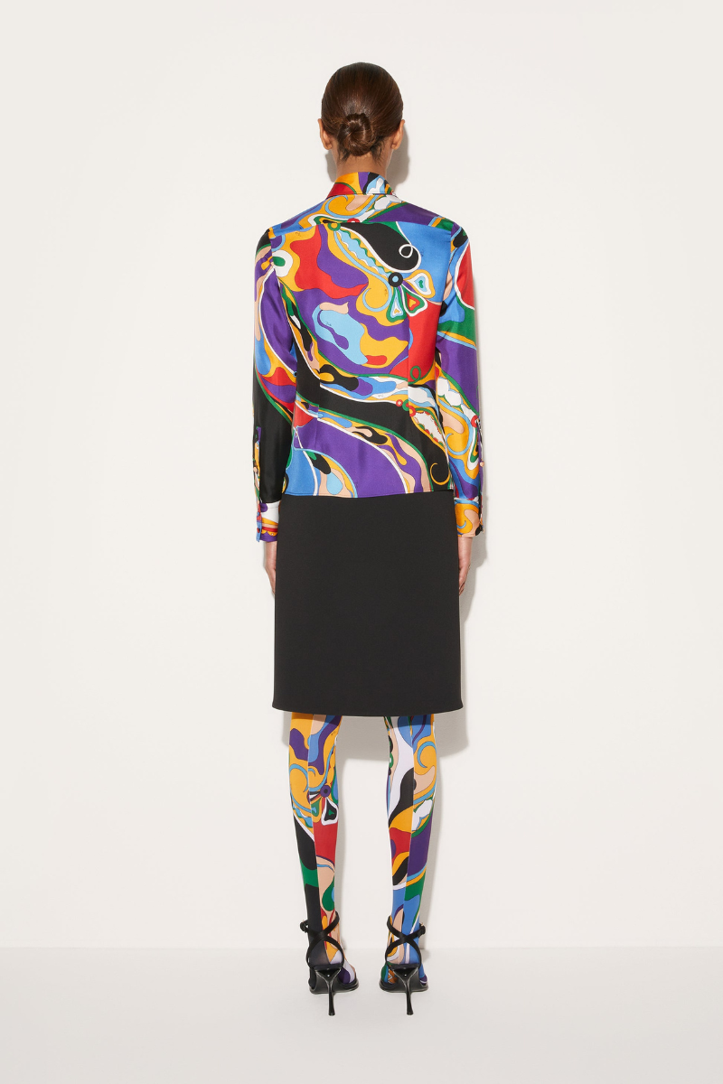 Orchidee Print Twill Shirt-PUCCI-Boyds Philadelphia