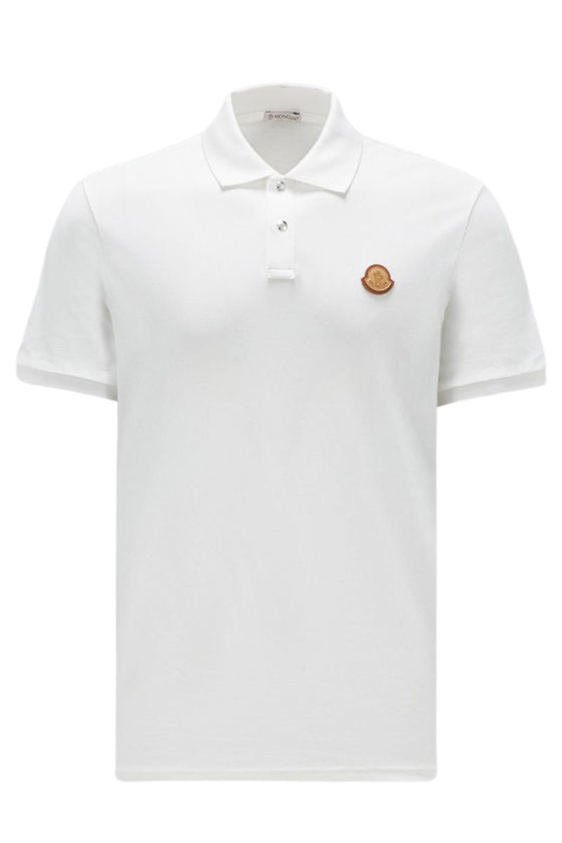 Black Logo Patch Polo-Moncler-Boyds Philadelphia