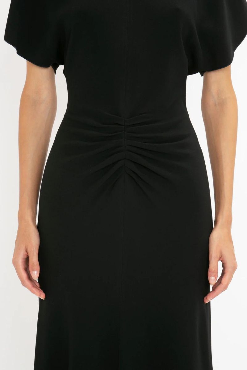 Gathered Waist Midi Dress-Victoria Beckham-Boyds Philadelphia