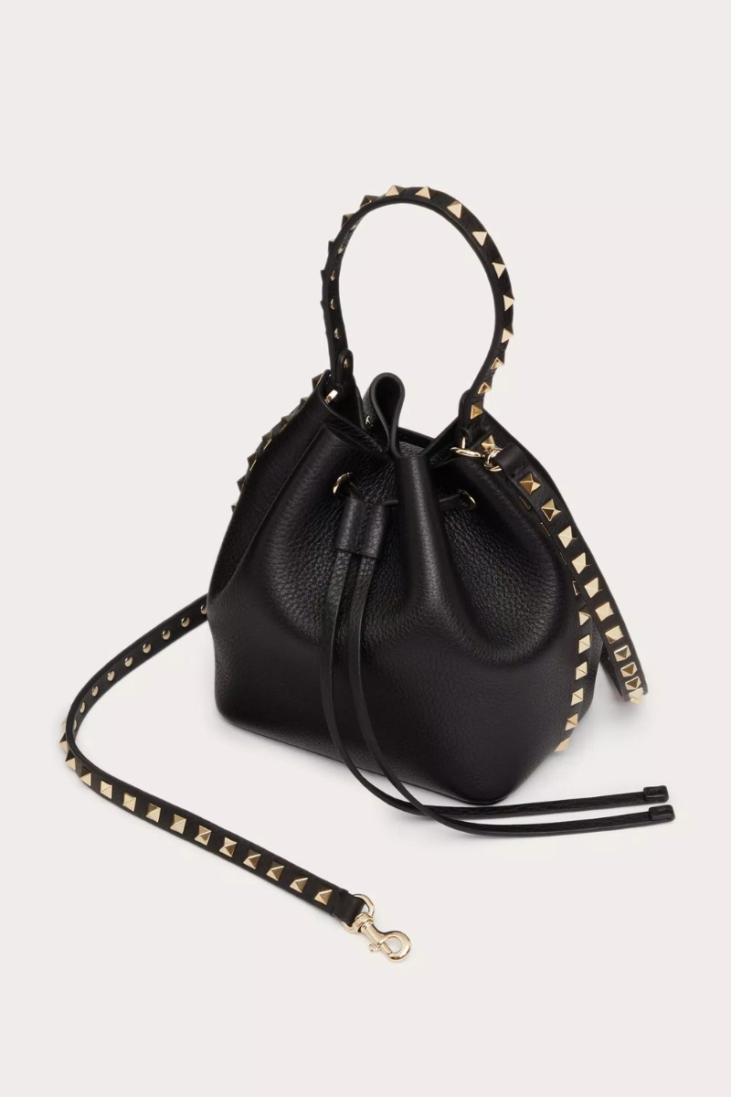 Rockstud Grainy Bucket Bag-VALENTINO Garavani-Boyds Philadelphia