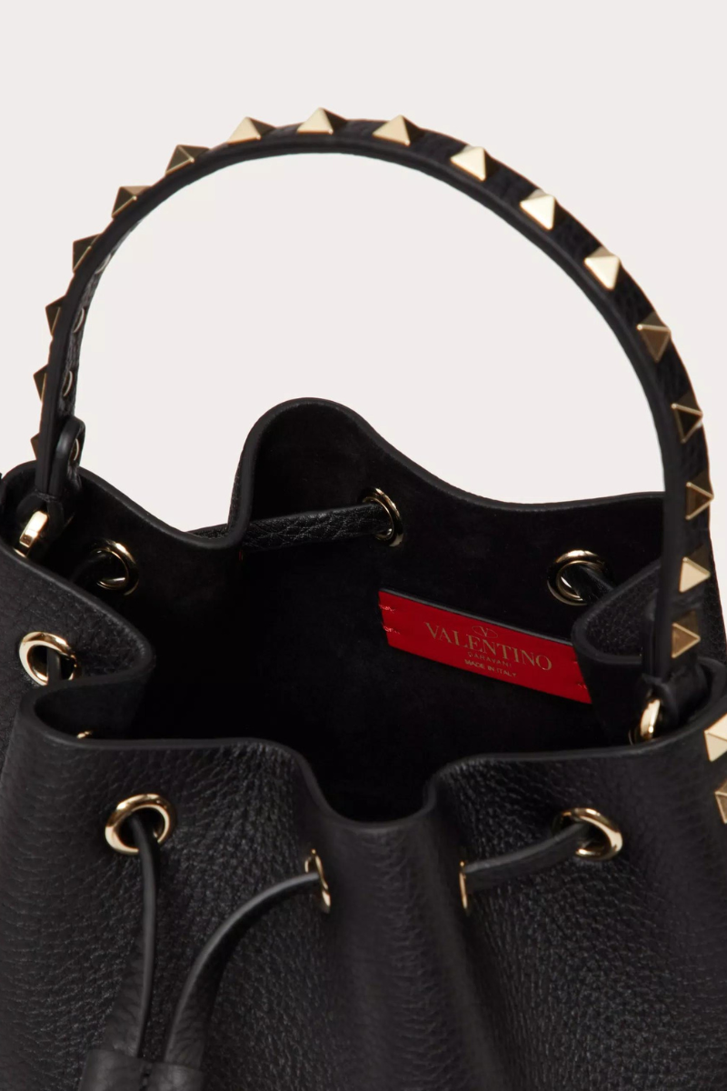 Rockstud Grainy Bucket Bag-VALENTINO Garavani-Boyds Philadelphia