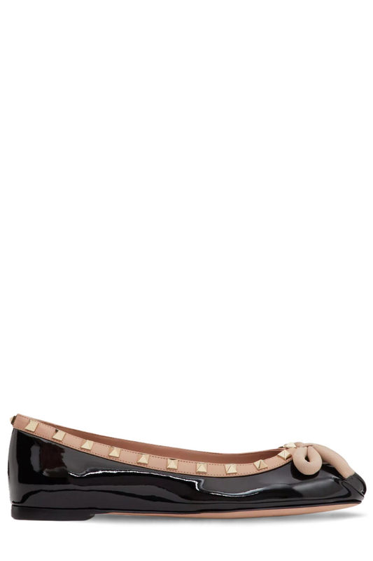 Rockstud Leather Ballerina-VALENTINO Garavani-Boyds Philadelphia