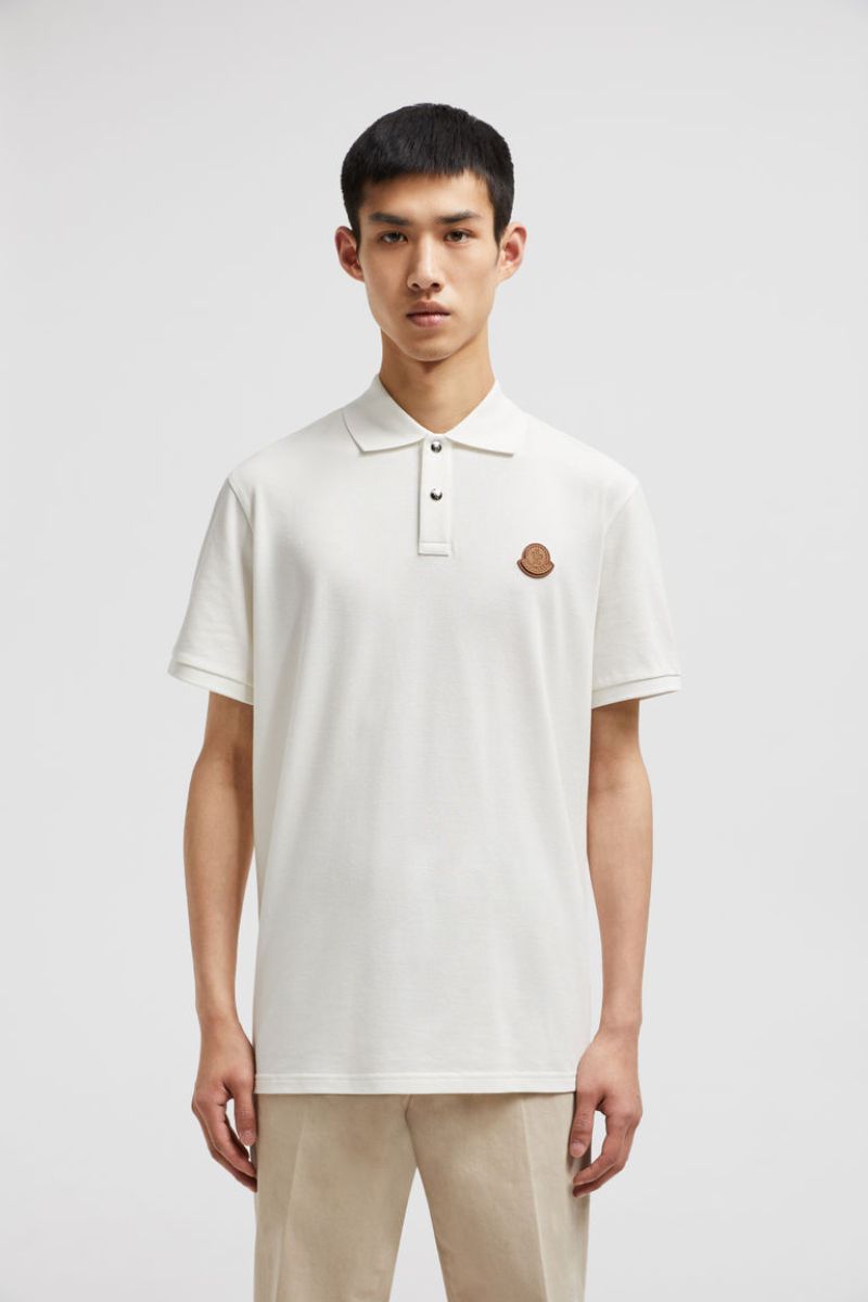 Black Logo Patch Polo-Moncler-Boyds Philadelphia