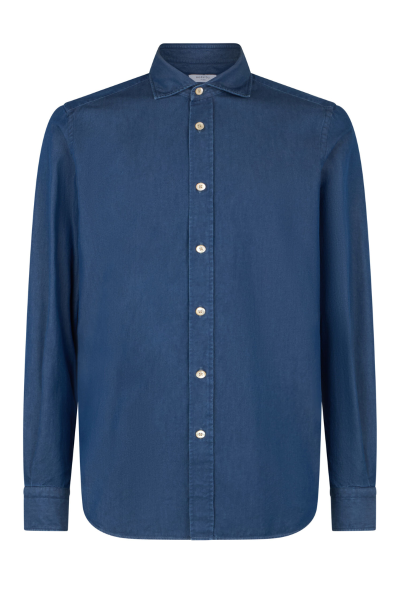 Chambray Shirt-Boglioli Milano-Boyds Philadelphia