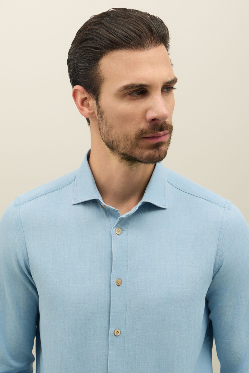 Chambray Shirt-Boglioli Milano-Boyds Philadelphia