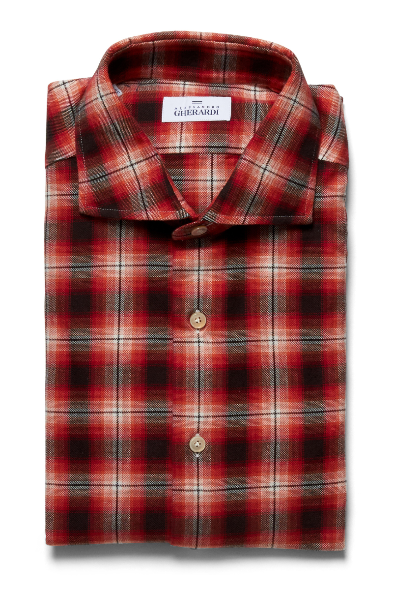 Orange Plaid Shirt-Alessandro Gherardi-Boyds Philadelphia