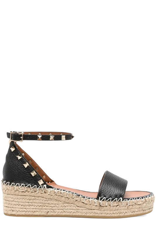 Double Rockstud Flatform Sandals-VALENTINO Garavani-Boyds Philadelphia