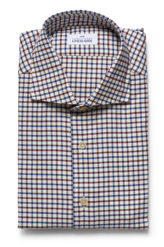 Blue-Red Check Shirt-Alessandro Gherardi-Boyds Philadelphia