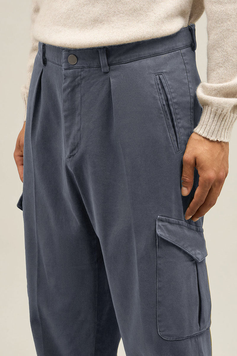 Comfort Cotton Cargo Trousers-Boglioli Milano-Boyds Philadelphia