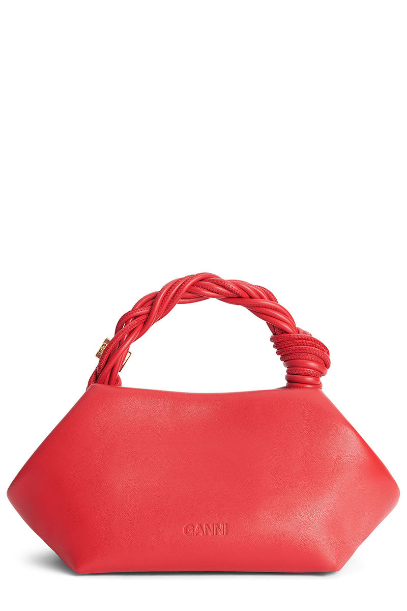 Shoulder bags Valentino Red - Ruched dark red leather shoulder bag
