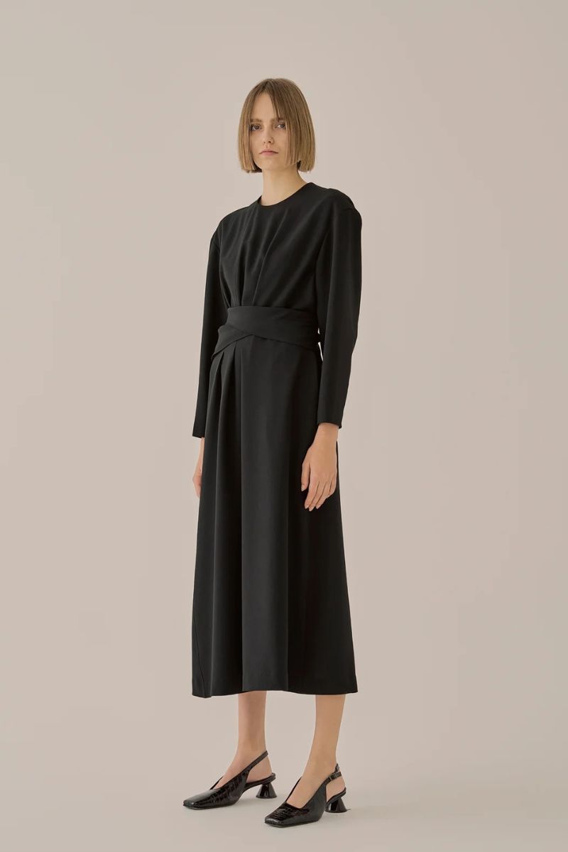 Claire Wrap Waist Dress-Akira Naka-Boyds Philadelphia