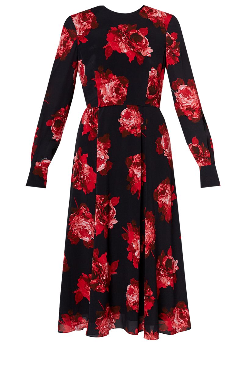 Long Sleeve Midi Dress-ERDEM-Boyds Philadelphia