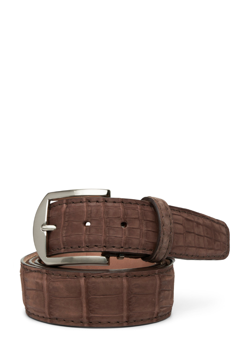 Buffed Alligator Belt-L.E.N-Boyds Philadelphia