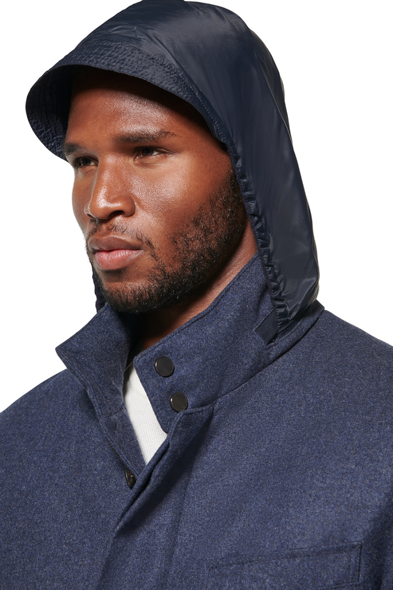 Slim Hooded Carcoat-Norwegian Wool-Boyds Philadelphia