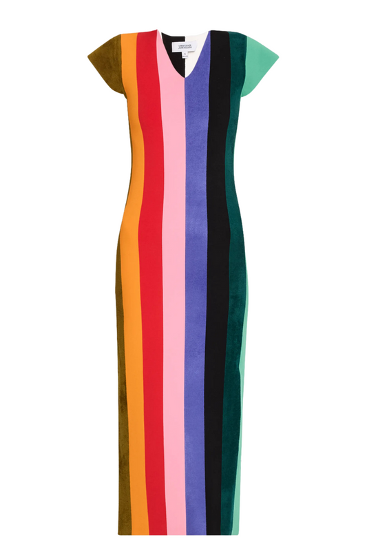 Rainbow Stripe Knit Maxi Dress-Christopher John Rogers-Boyds Philadelphia