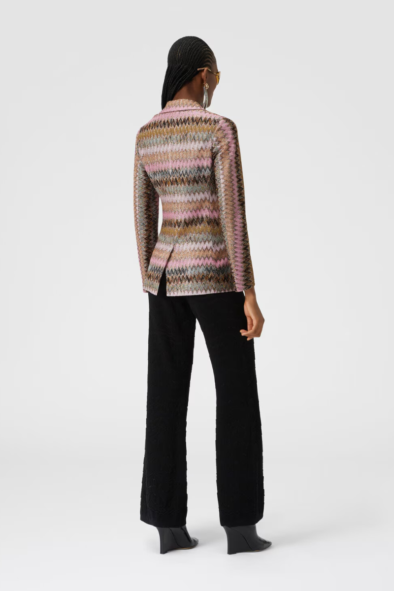 Lamé Chevron Knit Blazer-Missoni-Boyds Philadelphia