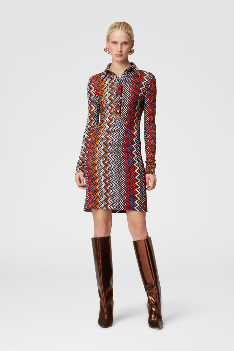 Polo Cut Zigzag Dress-Missoni-Boyds Philadelphia