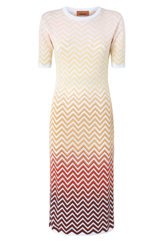 Dégradé Chevron Midi Dress-Missoni-Boyds Philadelphia