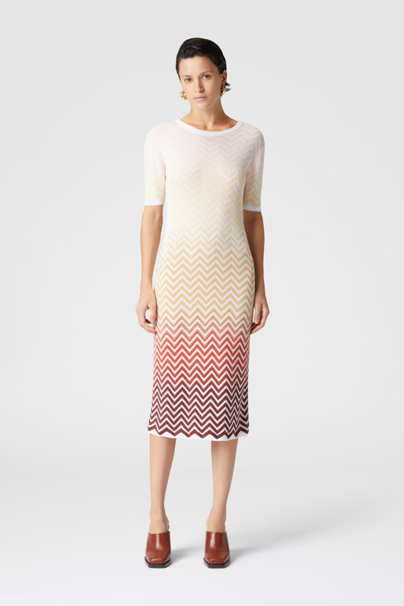 Dégradé Chevron Midi Dress-Missoni-Boyds Philadelphia