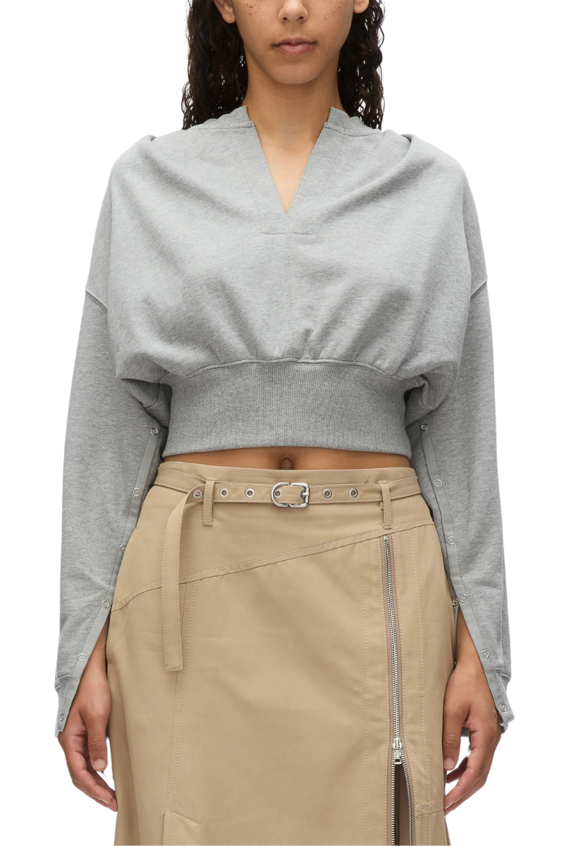 Long Sleeve Cropped Sweatshirt-3.1 Phillip Lim-Boyds Philadelphia