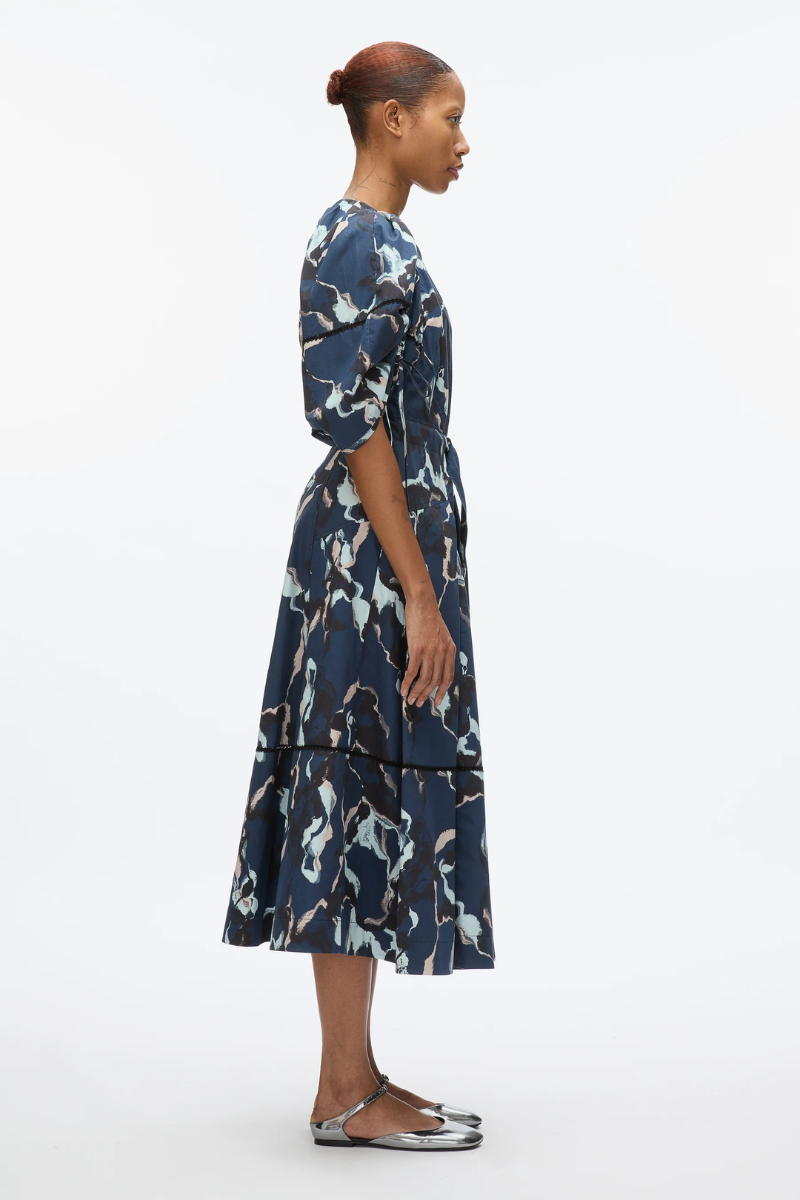 Abstract Vines Gathered Sleeve Dress-3.1 Phillip Lim-Boyds Philadelphia