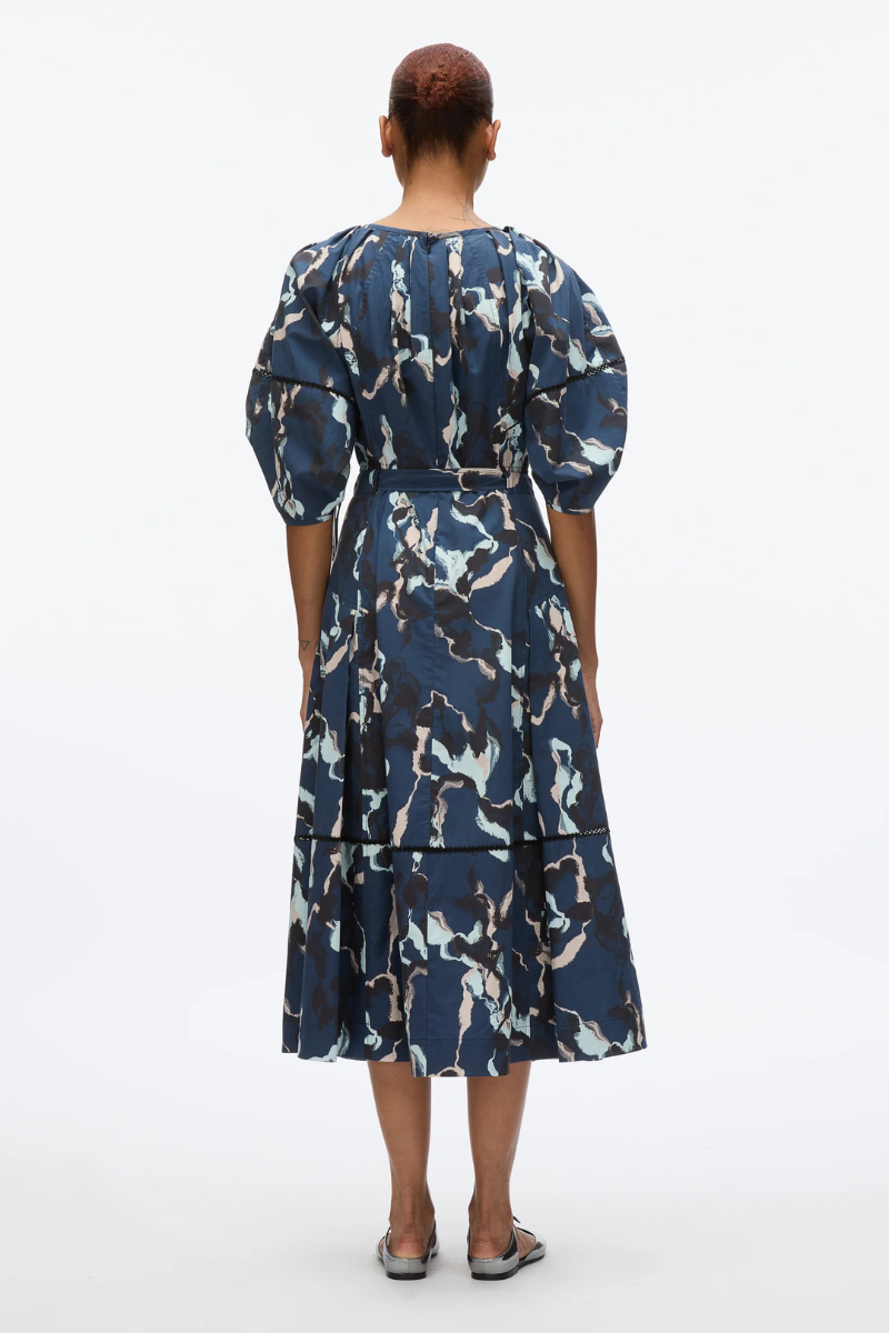 Abstract Vines Gathered Sleeve Dress-3.1 Phillip Lim-Boyds Philadelphia