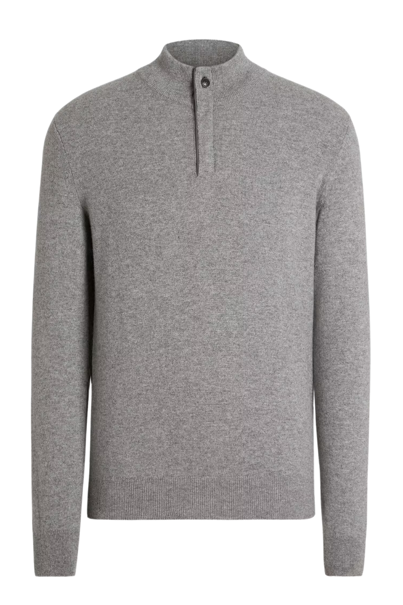 Oasi Cashmere Zip Mock Sweater-Zegna-Boyds Philadelphia