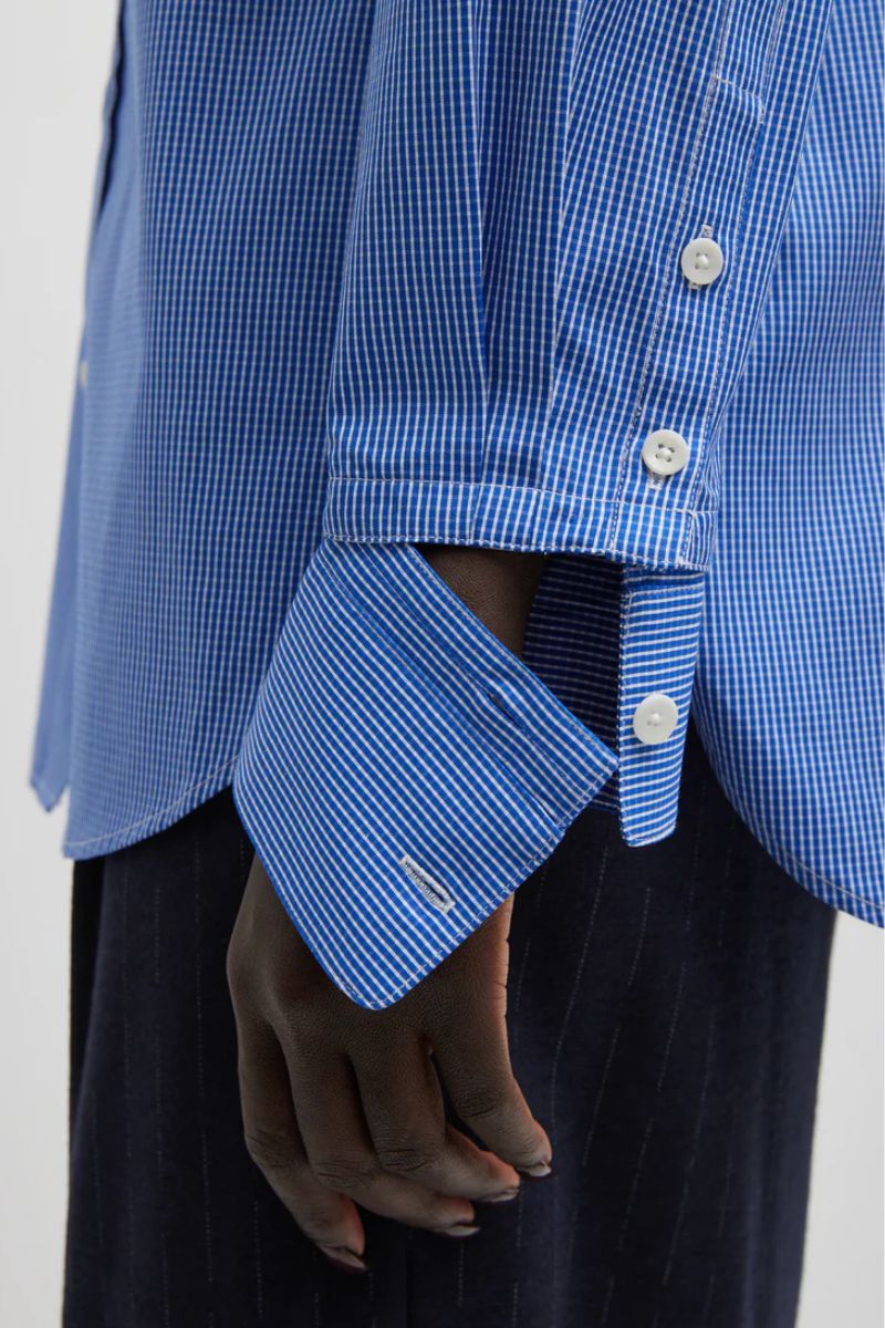 Mini Check Slim Shirt-Tibi-Boyds Philadelphia