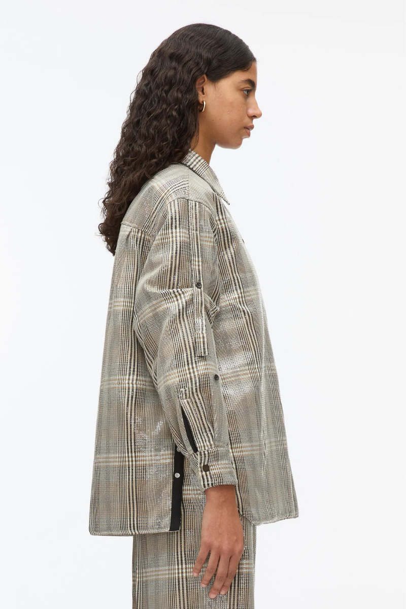 Sequin Plaid Shirt Jacket-3.1 Phillip Lim-Boyds Philadelphia