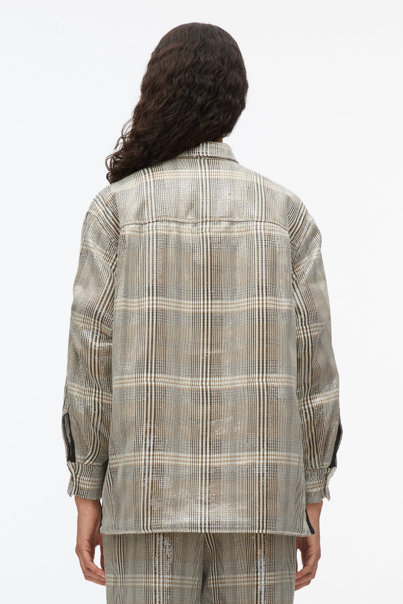 Sequin Plaid Shirt Jacket-3.1 Phillip Lim-Boyds Philadelphia