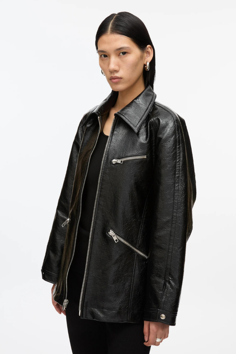 Faux Leather Ranch Jacket-3.1 Phillip Lim-Boyds Philadelphia