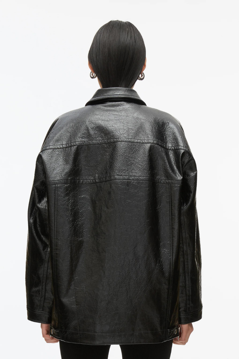 Faux Leather Ranch Jacket-3.1 Phillip Lim-Boyds Philadelphia