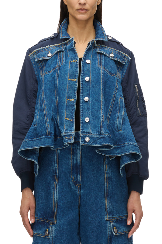 Hybrid Denim Flight Jacket-3.1 Phillip Lim-Boyds Philadelphia