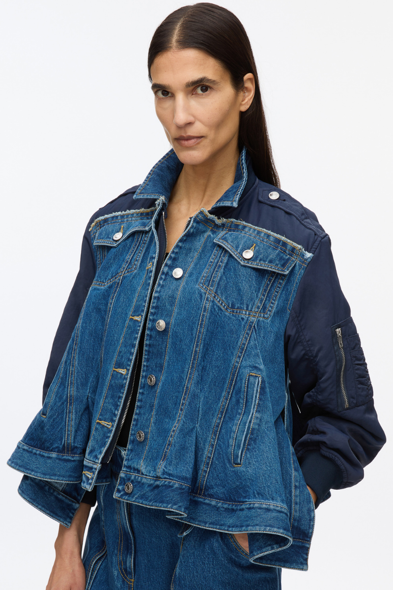 Hybrid Denim Flight Jacket-3.1 Phillip Lim-Boyds Philadelphia