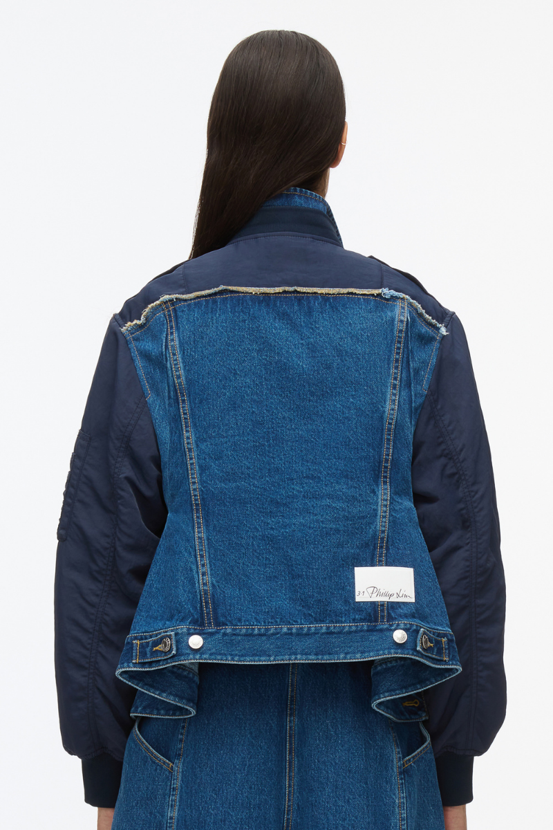 Hybrid Denim Flight Jacket-3.1 Phillip Lim-Boyds Philadelphia