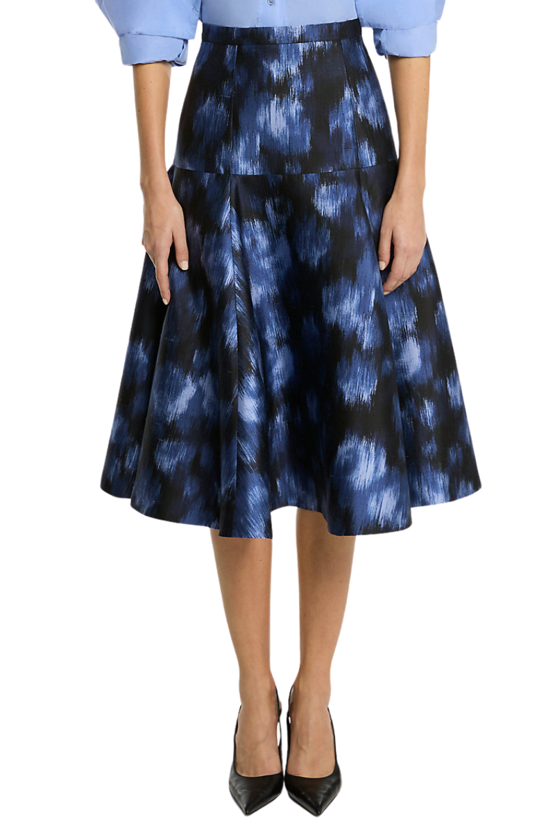 Floral Chiné Shantung Dance Skirt-Michael Kors Collection-Boyds Philadelphia