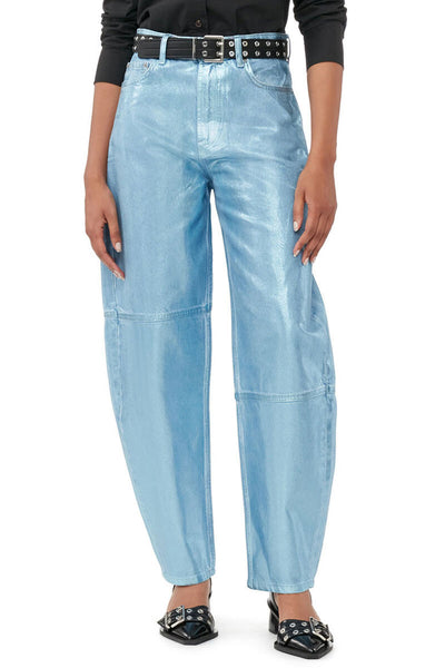 Blue Foil Stary Jeans by GANNI – Boyds