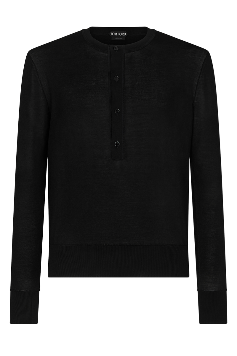 Long Sleeve Henley-Tom Ford-Boyds Philadelphia