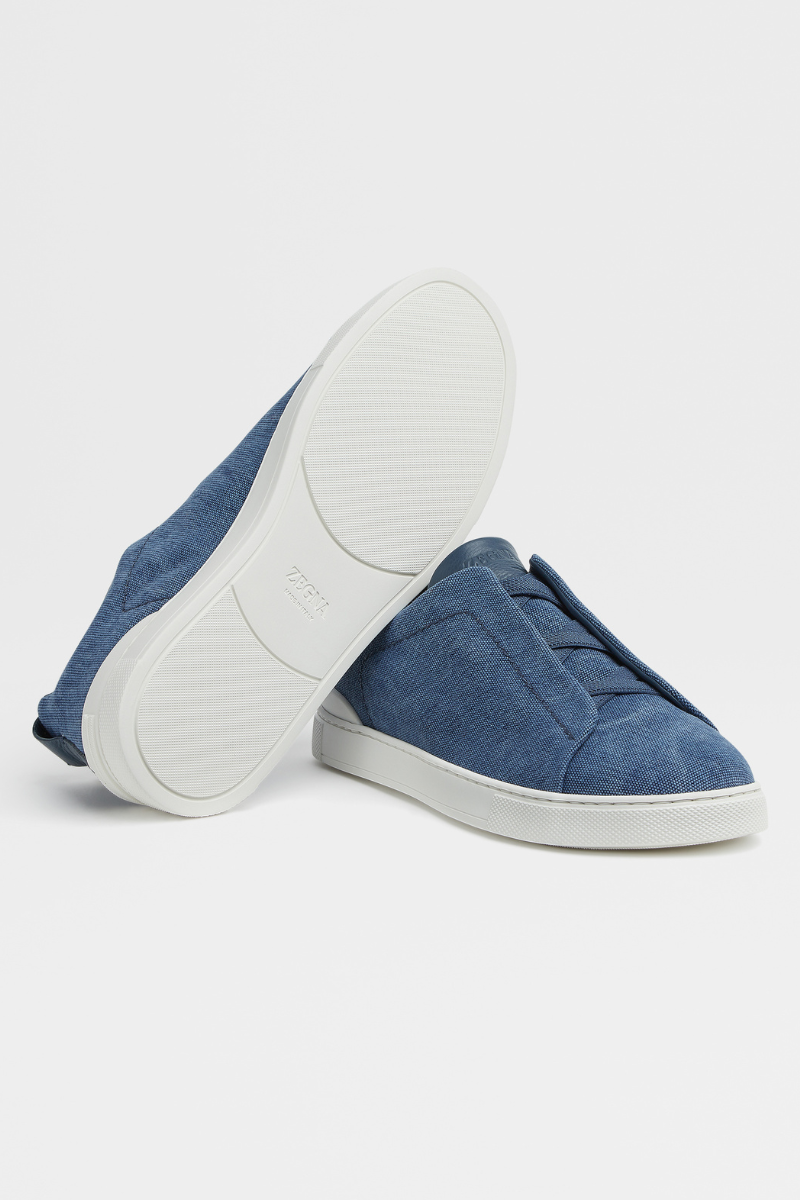 Canvas Triple Stitch Sneakers-Zegna-Boyds Philadelphia