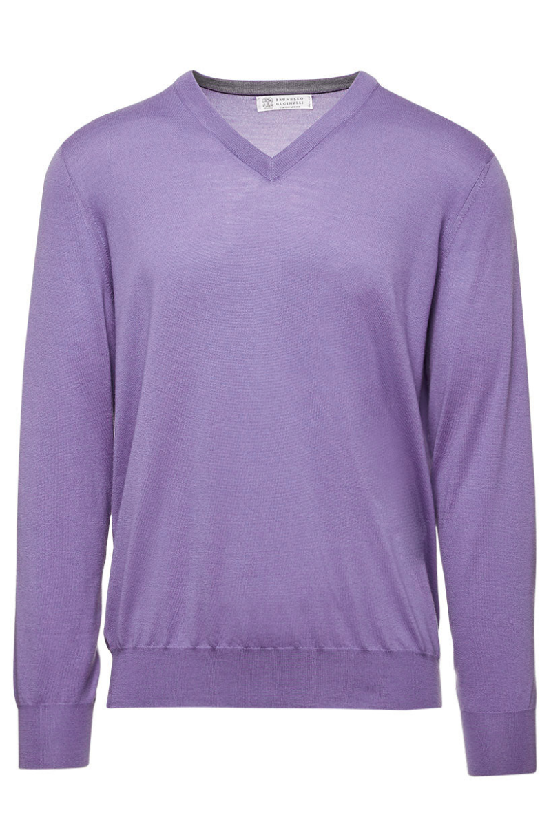 V-Neck Cashmere Sweater-Brunello Cucinelli-Boyds Philadelphia