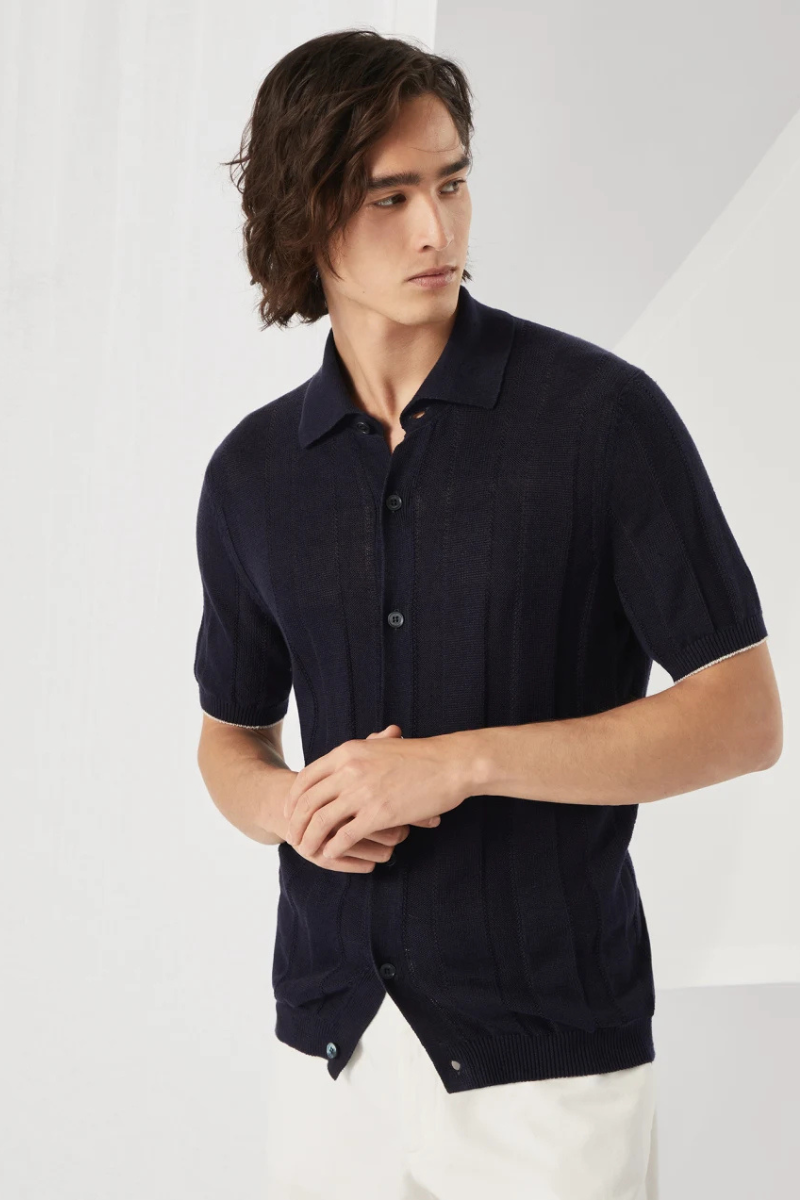 Textured Rib Shirt-Brunello Cucinelli-Boyds Philadelphia