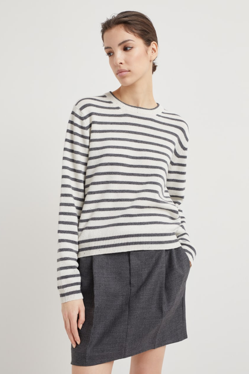 Sparkling & Dazzling Striped Sweater-Brunello Cucinelli-Boyds Philadelphia