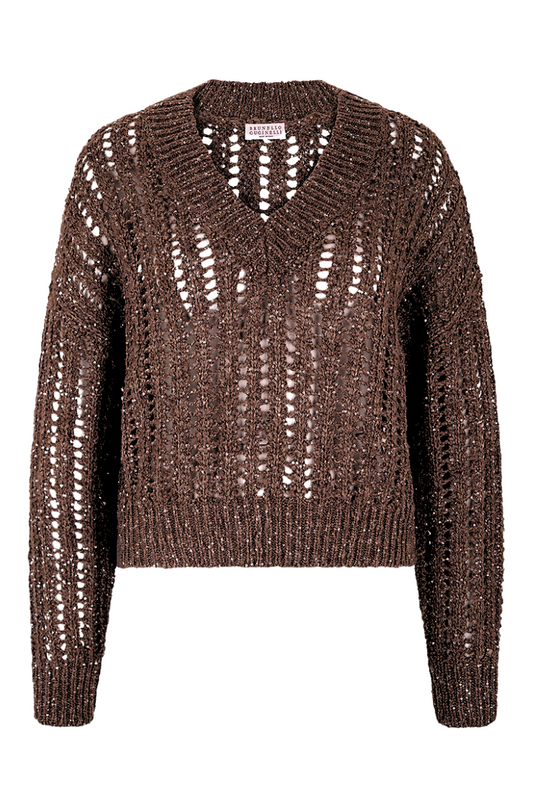 Dazzling Openwork Rib Sweater-Brunello Cucinelli-Boyds Philadelphia