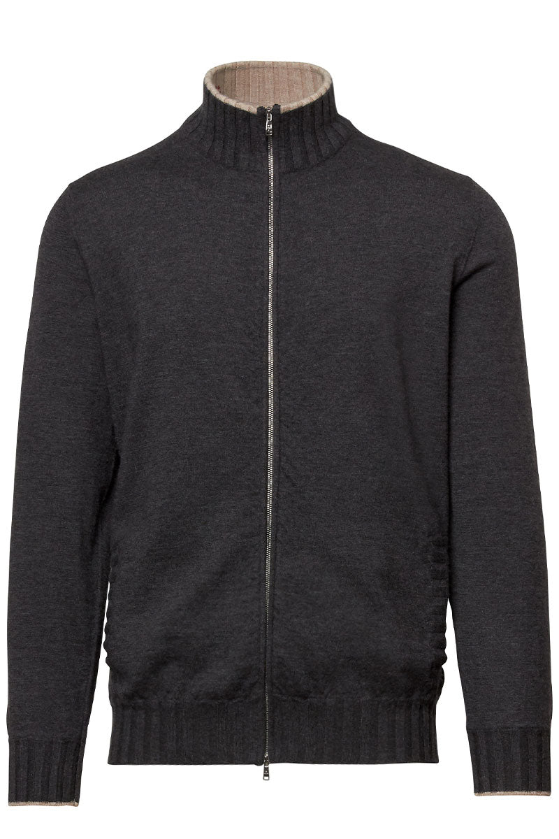 Cashmere Zip Sweater-Fioroni-Boyds Philadelphia