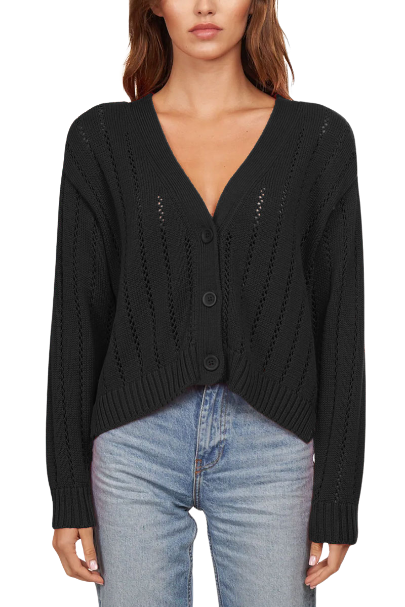 Cropped V-Neck Cardigan-Autumn Cashmere-Boyds Philadelphia