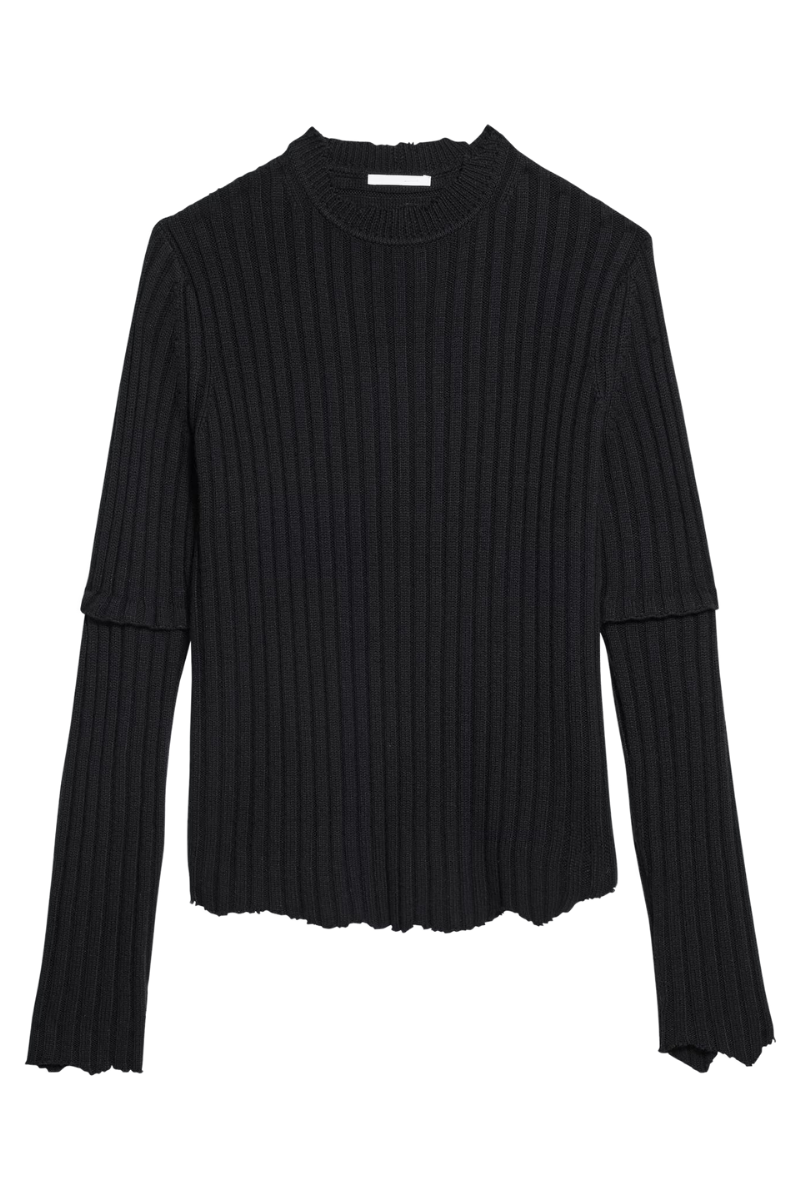 Distressed Ribbed Sweater-Helmut Lang-Boyds Philadelphia