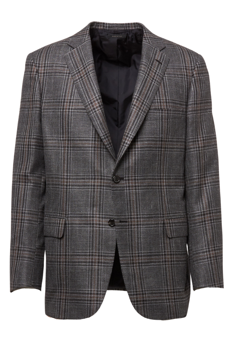 Grey Plaid Sport Jacket-Brioni-Boyds Philadelphia