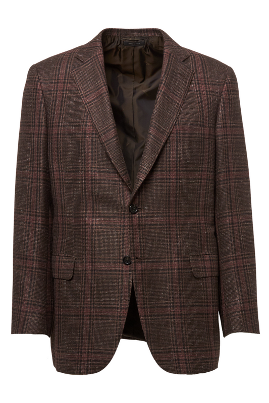 Brown Plaid Sport Jacket-Brioni-Boyds Philadelphia