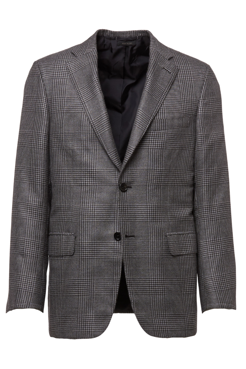 Black-Grey Plaid Sport Jacket-Brioni-Boyds Philadelphia