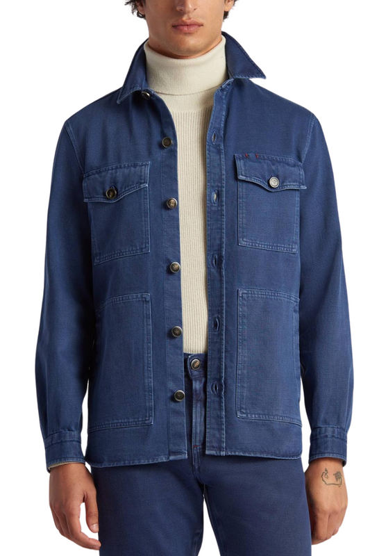 Denim Overshirt-ISAIA-Boyds Philadelphia